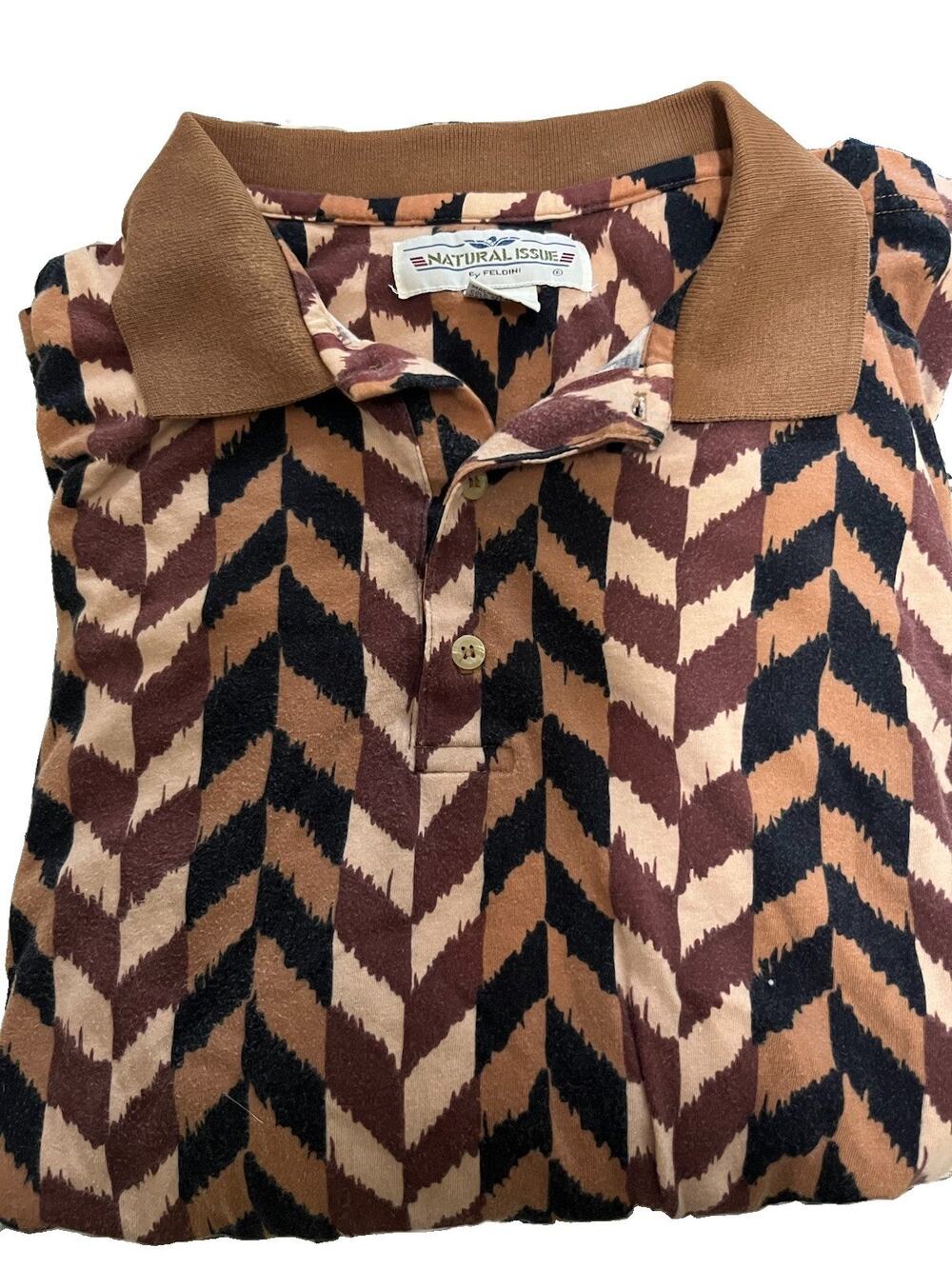 Natural Issue By Feloni Men’s Shirt Golf Brown Size Large Golf